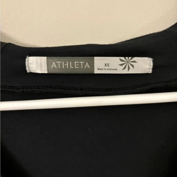 Athleta Lightweight Hooded Long Sleeve Asymmetric Hem Fit Flare Dress X-Small - Picture 7 of 8